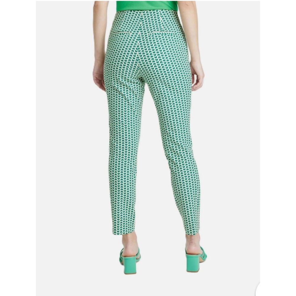 A new Day Green Patterned Slim Skinny Crop Pants Stretch High Waist Size 10 - Picture 5 of 15